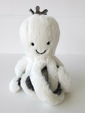 Jellycat - Cosmo Octopus - Soft Cream Beanie - Silver Sparkle / Crown - Baby