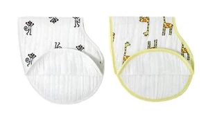 aden + anais rs, Multi-Use Burp Cloth and Bib, 22.5" X 11", 2 Pack, Jungle Jam - Picture 1 of 6