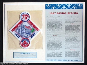 1987 BOSTON RED SOX ~ Willabee & Ward LOST TREASURES OF BASEBALL TEAM LOGO PATCH - Picture 1 of 2