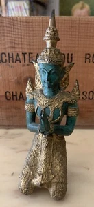 STATUETTA STATUA BRONZO THAILANDIA TEPPANOM THEPANOM XX SECOLO arte orientale - Picture 1 of 5