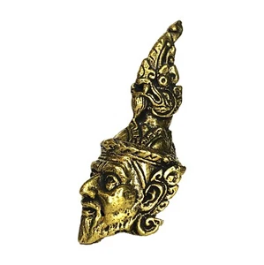 Cabeza Avatar de Phra Ermitaño Lersi Talismán Mágico Santo De Colección Oro - Imagen 1 de 6