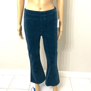 Anthropologie Pilcro NWT Teal Stretch Pull On Corduroy Crop Flare Pants Size XS - Picture 1 of 9