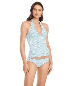 Lauren Ralph Lauren L59544 Womens Blue Bengal Stripe Hipster Bottoms Size 4 - Picture 1 of 1