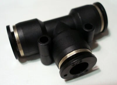 STC, TU 3/8 K, 3/8" Tube OD Tee Union Push-to-Connect Air Pneumatic Fitting - Image 1 of 4