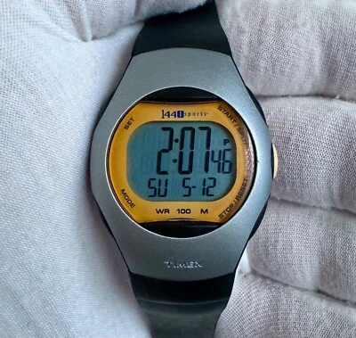 Timex 2003 1440 Sports Men's Digital Sports Watch Black Band 35mm - Image 1 of 4
