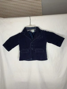 Wonder Kids Corduroy Blazer Jacket 12 Months Navy Elbow Patches Lined Button Up - Picture 1 of 13