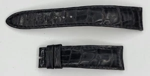 Original-Zubehör-Hersteller Jaeger LeCoultre Original Alligator schwarz Leder Uhrenarmband 19/16 mm 68+112 - Bild 1 von 2