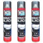 3x 300ml Bring It Black Professional Car Trim Plastic Rubber Cleaner Spray New