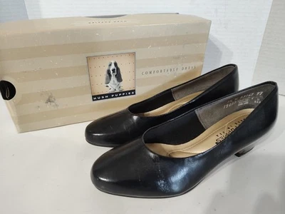 Zapatos de salón Hush Puppies negros vintage talla 5,5 M Foto 1 de 4