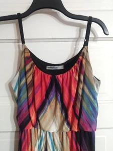 BaileyBlue Y2K Boho Maxikleid S Paisley Festival Spaghettiträger Sommerkleid künstlerisch - Bild 1 von 7