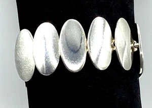 NIELS ERIK From Denmark Sterling Silver / 925 Modernistic Bracelet 7.5'' Long - Picture 1 of 8