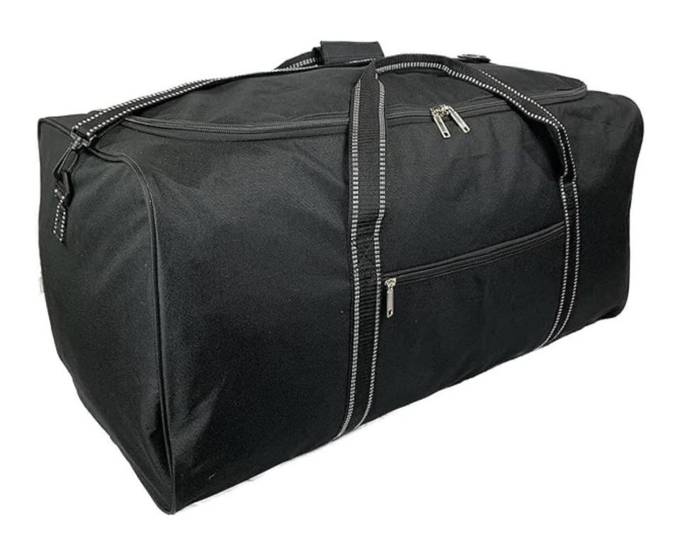 HeavyDuty XL 34" Black Travel Luggage Holdall Suitcase Duffle Cargo Storage Bag - Image 1 of 3