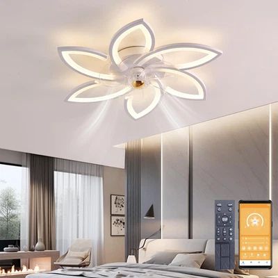 LED Ventilatore Da Soffitto, Ventilatore Da Soffitto Con Luce E Telecomando, Lam - Immagine 1 di 4