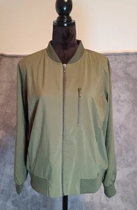 Chaqueta bomber ligera para mujer Banana Republic talla M verde preppy - Imagen 1 de 22