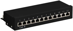 3x panel krosowy Ethernet CAT 6 12 portów STP ekranowany; PANEL KROSOWY SIECI CAT6 12 POR - Zdjęcie 1 z 3