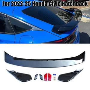 Gloss Black Rear Trunk Wing Spoiler HPD Style for 2022-25 Honda Civic Hatchback  - Bild 1 von 6