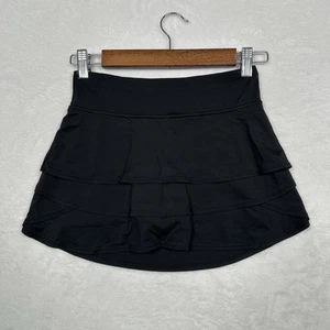 ATHLETA GIRL Swing Skort Black Layered Athletic Skirt Size Medium 8-10 - Picture 1 of 12