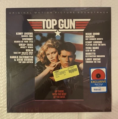Top Gun LP Movie Soundtrack (Walmart Exclusive Red Vinyl) Sealed  - Image 1 of 2