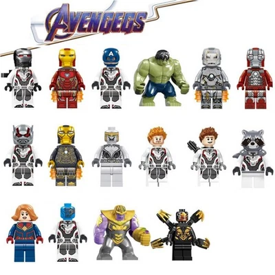 Custom Lego Marvel Avengers Superhero Thor Iron Man Hulk Hero Minifigure Toy x16 - Image 1 of 4