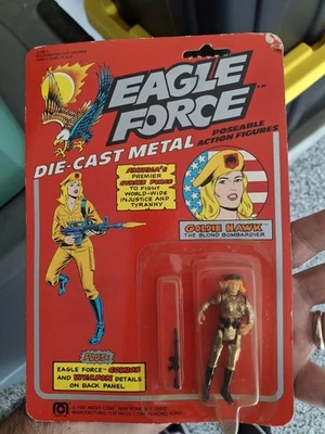 Mego Eagle Force Goldie Hawk  MOC MIP 1981  - Image 1 of 3