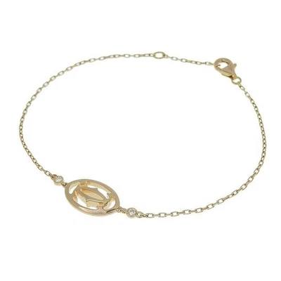 Brazalete Cartier Logo Doble C Oro Rosa 750 Diamantes 18.5 pulgadas Usado Foto 1 de 4