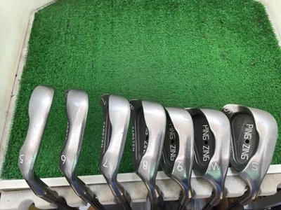 Ping ZING Iron Set 5-9,Pw,Sw 7pc Flex Stiff Karsten 101 Graphite - Image 1 of 4