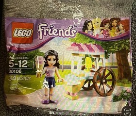 LEGO FRIENDS &ndash; #30106 Ice Cream Stand with Emma Brand New in Sealed Polybag Girl
