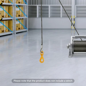 Steel Winch Cable, Wire Rope with Swivel Self-locking Hook,Wire Rope Winch Cable - Picture 1 of 17