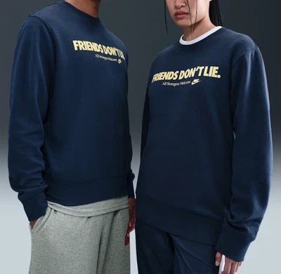 Nike x Stranger Things ‘Friends Don’t Lie’ Crewneck Sweatshirt IB5662-410 Unisex - Image 1 of 4