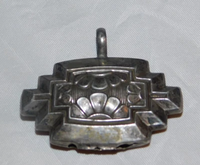 Ancien hochet avec grelot bébé argent - Photo 1/3