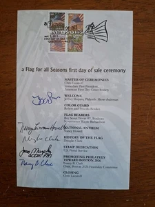 SIGNED #4770-4773 First Day Ceremony Program Flag for All Seasons Coil - Picture 1 of 2