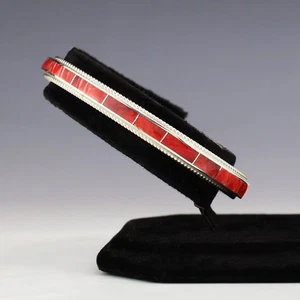 INDIANERARMBAND ZUNI STERLINGSILBER & STACHELIGE AUSTER VON RICKY BOOQUA - Bild 1 von 7