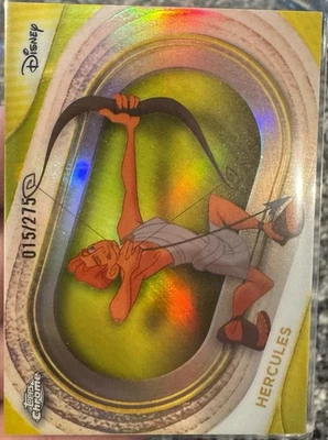 2025 topps disney chrome Hercules Yellow Refractor 15/275 - Image 1 of 2