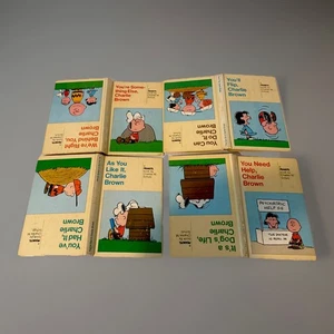Vintage Peanuts Double Sided HC 1960s Charles Schulz Charlie Brown Snoopy Books - Picture 1 of 18