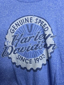 Camiseta azul manga corta Harley Davidson El Paso genuina Speed para hombre talla XL - Imagen 1 de 6