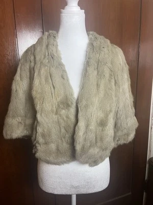 Vintage Rabbit Fur Cape - Image 1 of 4