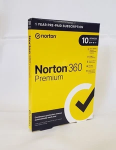 Norton 360 Premium 10 Devices with Auto Renew Brand New Retail Box (No LifeLock) - Picture 1 of 3