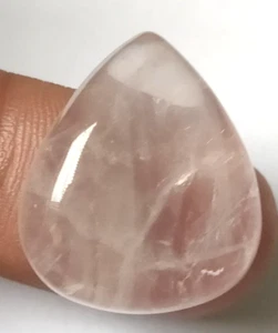Natural Rose Quartz 27.30 Ct. Pear Cabochon Loose Gemstone Gift for Women/Her - Imagen 1 de 8