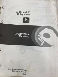 John Deere Manuale d'uso 7, 10 e 15 carrelli utilità #OMM114255 - Foto 1 di 1