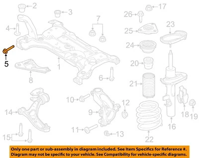 FORD OEM 12-19 C-Max Suspension Components-Susp Crossmember Bolt W715485S442 - Image 1 of 2