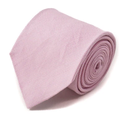 Corbata de seda con patrón tejido sutil rosa y blanco Cesare Attolini nueva con etiquetas $295 Foto 1 de 2