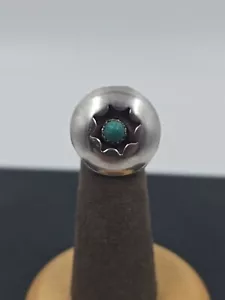 Anillo de plata esterlina y turquesa nativo americano talla 3,5 - Imagen 1 de 5