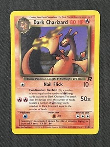 2000 Pokemon Card Dark Charizard 21/82 Rare Team Rocket Non Holo NM