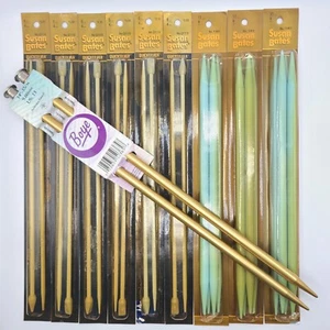 Vintage (10 Packungen) Stricknadeln Boye Susan Bates Luxite Quicksilver Aluminium Neu aus altem Lagerbestand - Bild 1 von 15