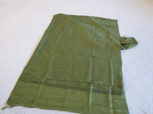 Green Scarf Large Indian Pashmina Dark Silk - Picture 1 of 12