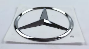 Mercedes-Benz Stern Emblem Sticker selbstklebend chrom Logo Kleber 85mm - Bild 1 von 5