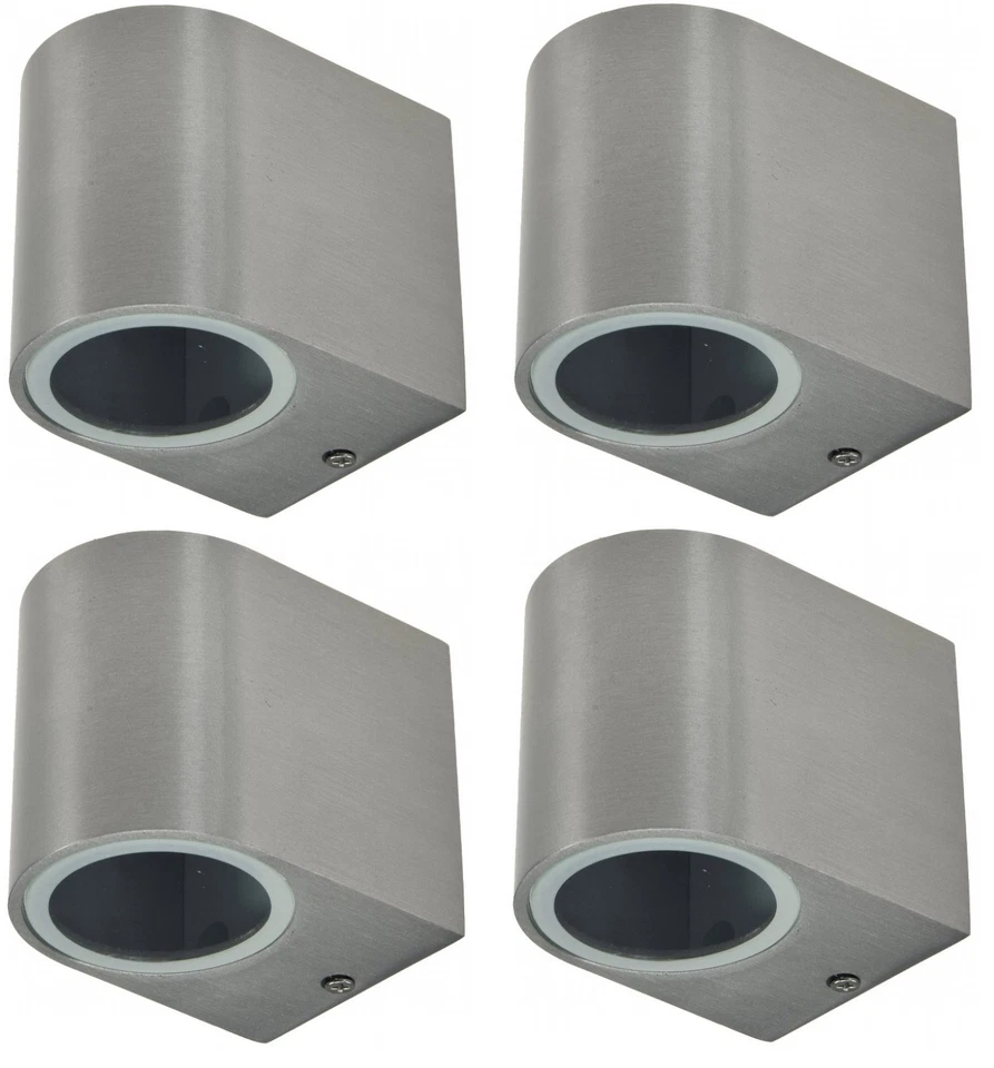 4er Set LED Wandleuchte Wandlampe Aussenleuchte Edelstahl poliert 1x GU10 22537  - Bild 1 von 1