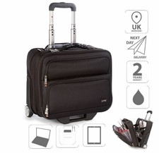 15.6" Laptop Trolley Case 2 Wheeled Business Bag Cabin Luggage Black #IS0205