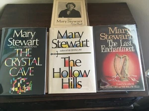 THE CRYSTAL CAVE series, Mary Stewart, SIGNED 1st/1sts US, HCDJ, (Merlin) - Picture 1 of 12