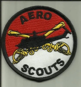 AERO SCOUTS U.S.ARMY PATCH HELICOPTER RECON PILOT HUNTER SABRES SOLDAT FLY USA  - Bild 1 von 1